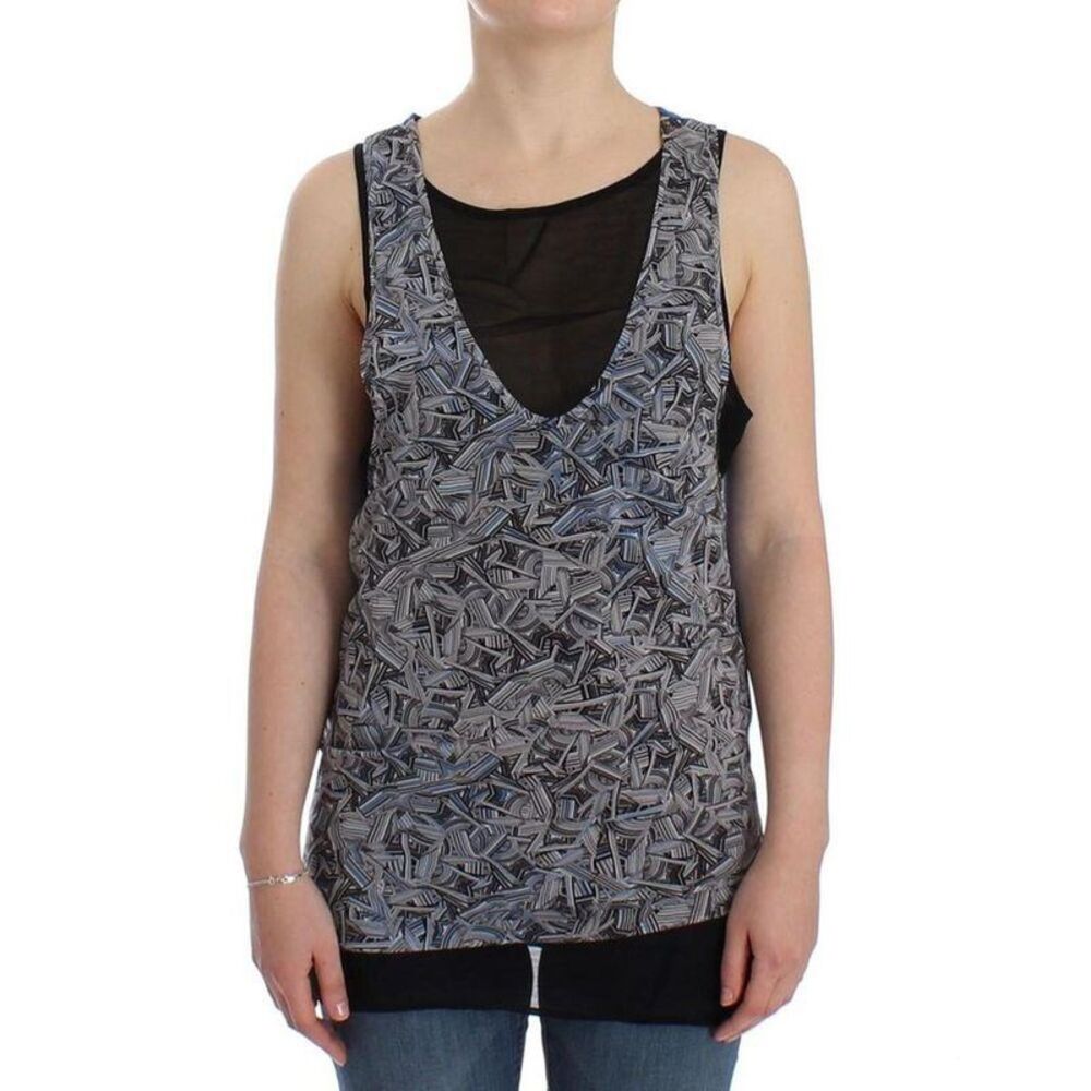 Costume National Silk Top with Delicate Finish Women Black Clothing
